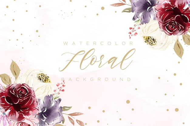 Mooie aquarel bloemen achtergrond