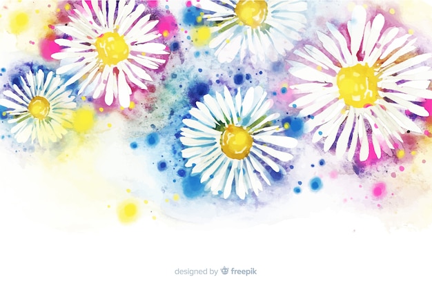 Vector mooie aquarel daisy bloem achtergrond