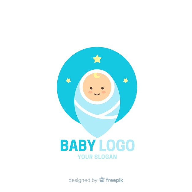 Mooie baby winkel logo sjabloon