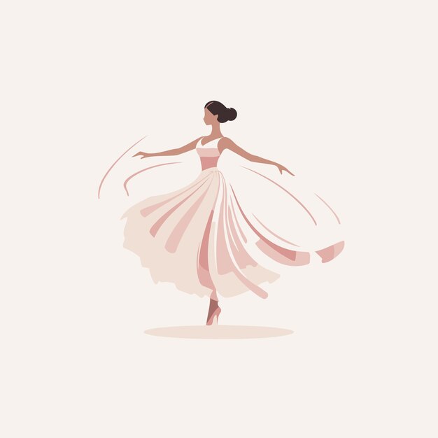 Mooie ballerina in een tutu Vector illustratie
