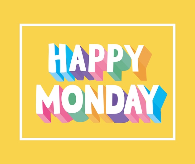 Mooie belettering van happy monday