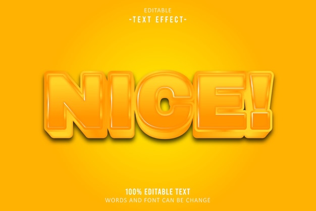 Mooie bewerkbare tekst effect 3D emboss moderne stijl
