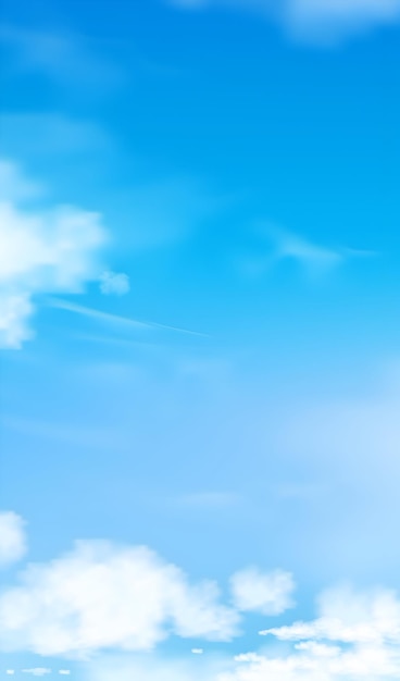 Mooie blauwe lucht met pluizige witte wolken