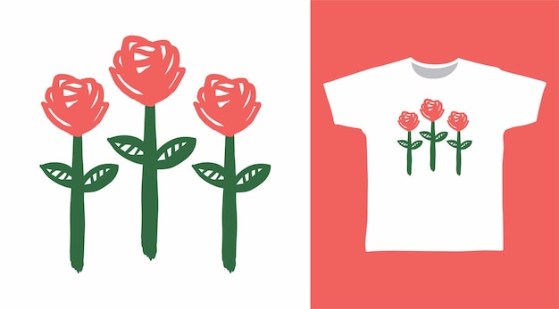 Mooie bloem voor t-shirtontwerp