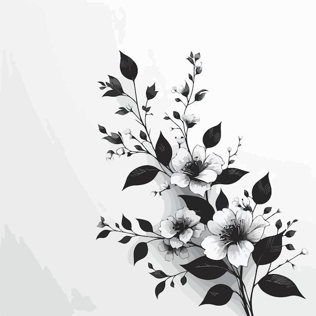 Vector mooie bloemen achtergrond vector illustratie van bloemenontwerp met kopieerruimte