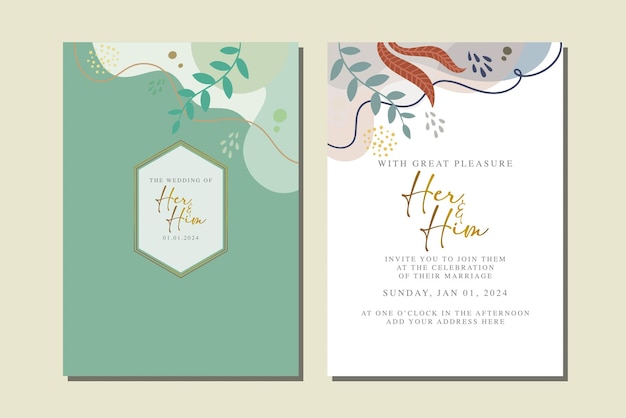 mooie bloemen bruiloft uitnodigingskaart