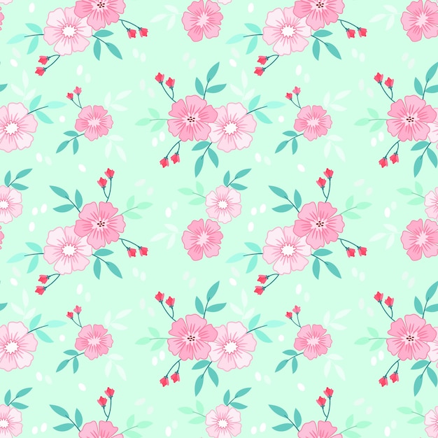 Vector mooie bloemen in vintage naadloze kleurenpatroon.