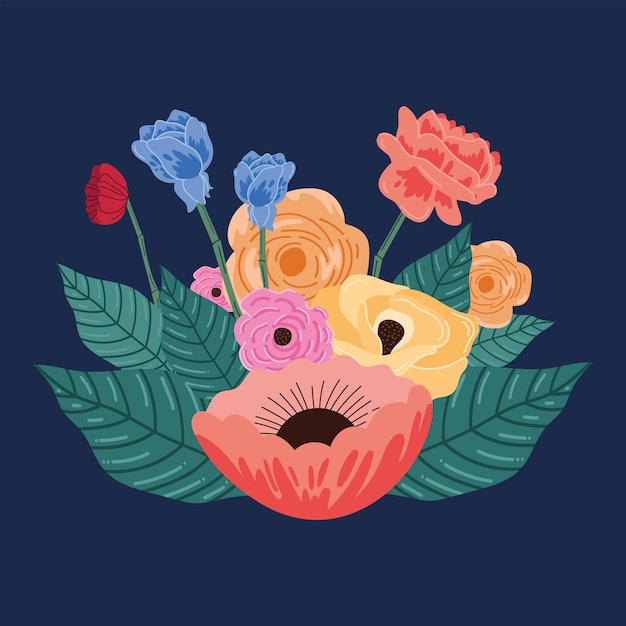 Vector mooie bloemen rozen