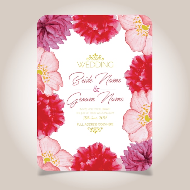Mooie bloemen trouw poster