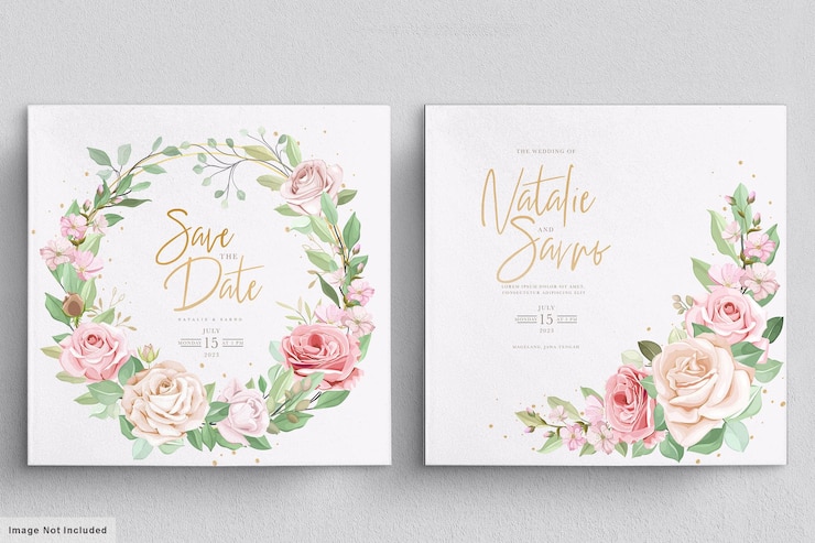 Vector mooie bloemenkrans en boeket met elegante bloemen
