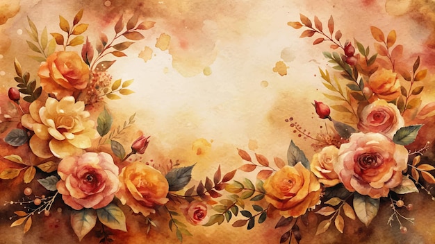 Mooie bloemige aquarel achtergrond