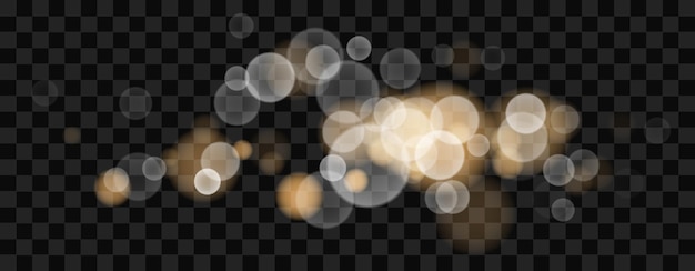 Vector mooie bokeh wazig lichten vector abstracte achtergrond met intreepupil transparant lichteffect, klaar om over elke foto te zetten.