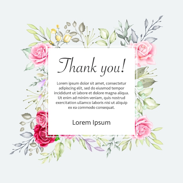 Vector mooie bruiloft kaart met aquarel bloemen en bladeren