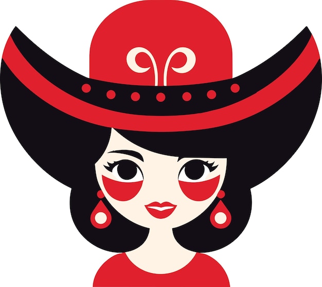 Mooie cinco de mayo mexicaanse vrouw vectorillustratie