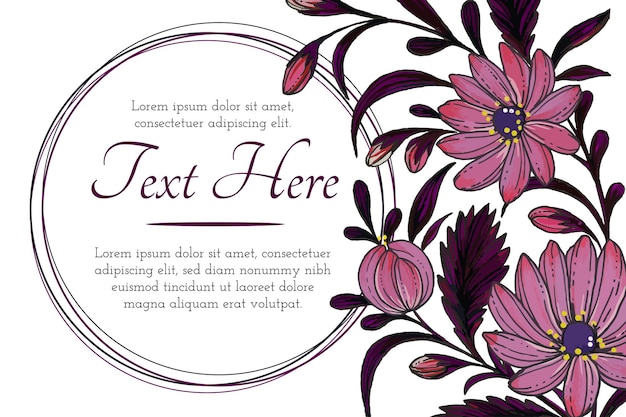 Mooie compositie van bloemen Floral frame card