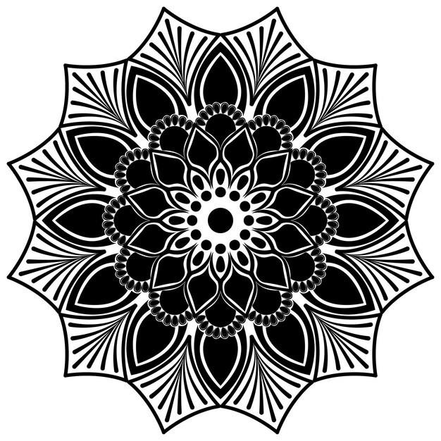 Mooie creatieve mandala-achtergrond met een bloemenpatroon