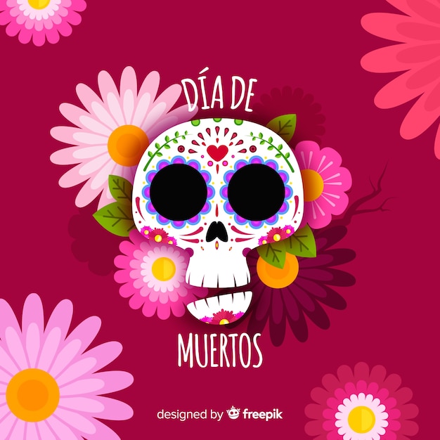 Mooie dia de muertos achtergrond