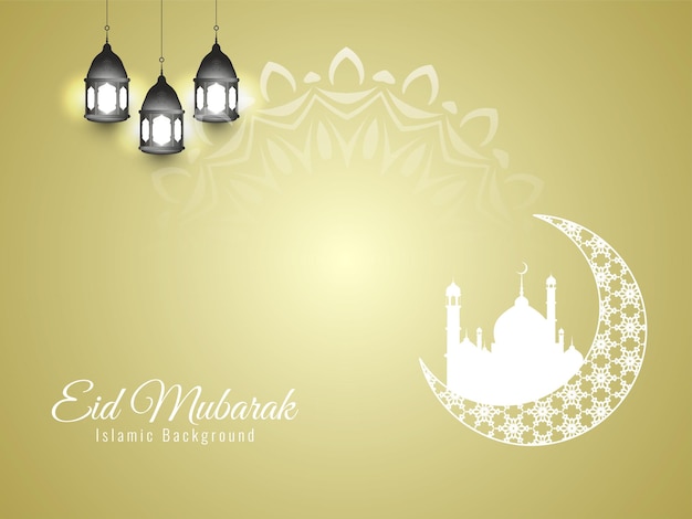 Mooie Eid Mubarak festival islamitische klassieke banner ontwerp vector