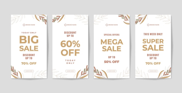 Mooie en elegante instagramverhalen-promotiesjabloon