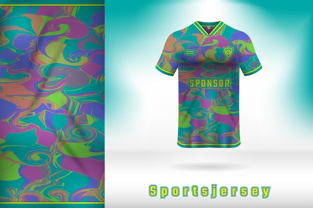 Mooie en moderne kleurencombinatie sport uniform sjabloonontwerp