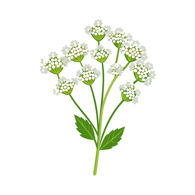 Mooie Flower platte stijl vector illustratie