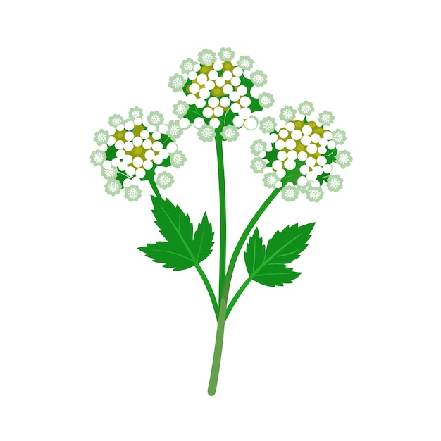 Mooie Flower platte stijl vector illustratie