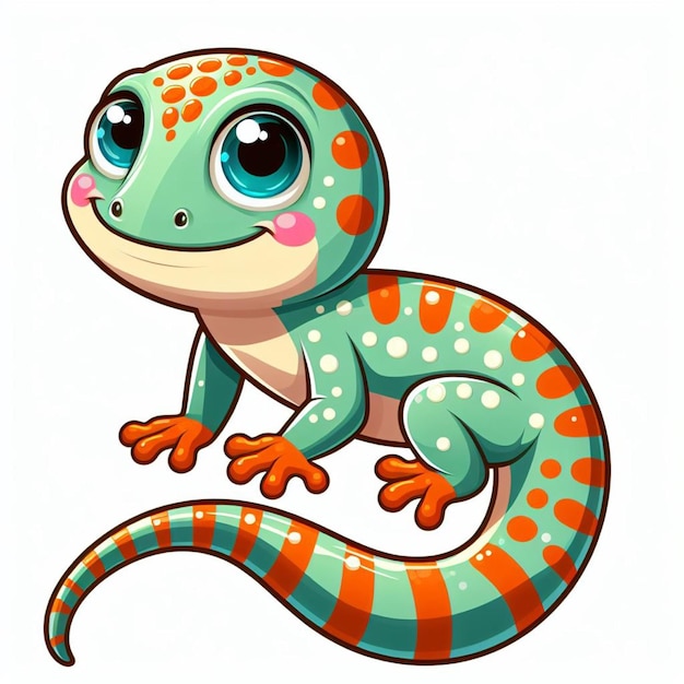 Mooie Gecko Vector Cartoon illustratie