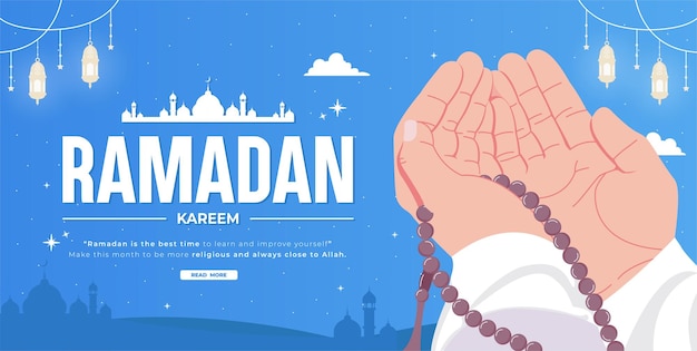 mooie gelukkige ramadan mubarak banner