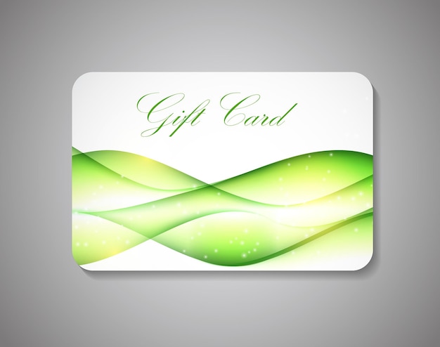 Mooie gift card op grijze achtergrond. vectorillustratie