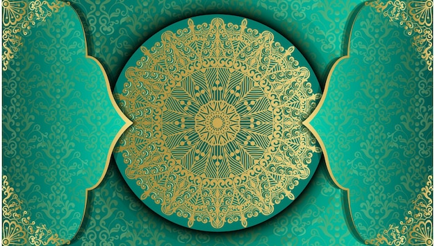 Mooie gouden kleur ornamentele achtergrond ontwerp Fantastisch ornamentele mandala ontwerp