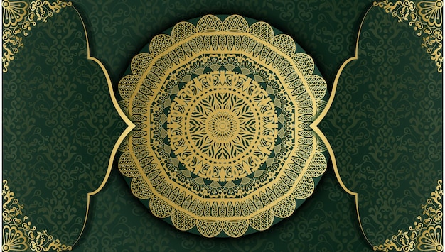 Mooie gouden kleur ornamentele achtergrond ontwerp Fantastisch ornamentele mandala ontwerp