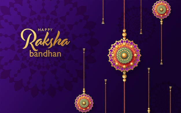 Mooie gouden raksha bandhan-wenskaart