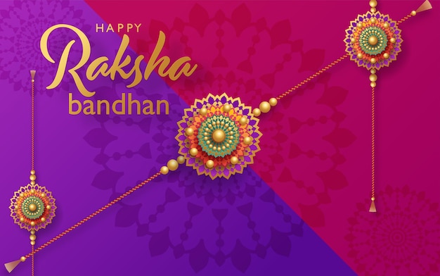 Mooie gouden raksha bandhan-wenskaart