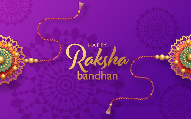 Mooie gouden raksha bandhan-wenskaart