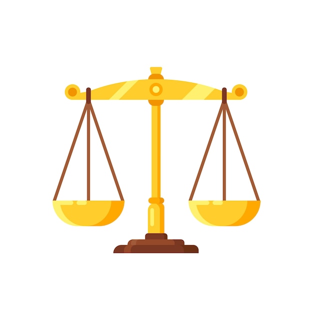 Mooie gouden schalen Wegen beslissingen oordelen symbool rechtvaardigheid en balans