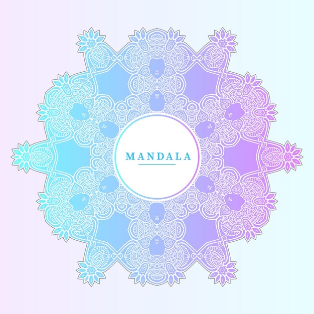 mooie gradiënt lijn kunst mandala vector voor ontwerp