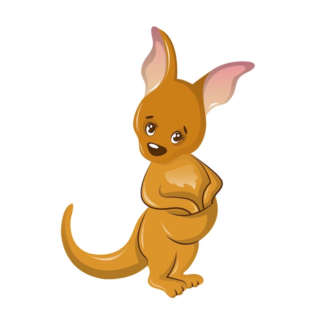 Mooie grappige cartoon kangoeroe Populair personage in moderne dierentuinen