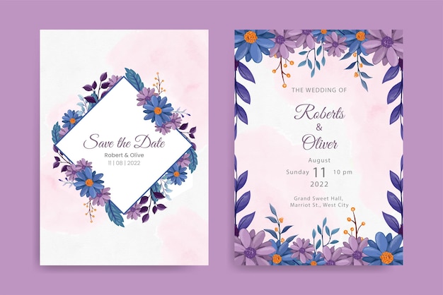 Mooie handgetekende rozen bruiloft uitnodigingskaart