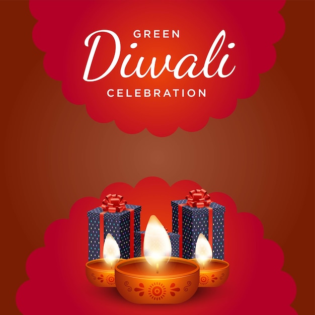 Mooie Happy Diwali Indiase festival banner ontwerpsjabloon