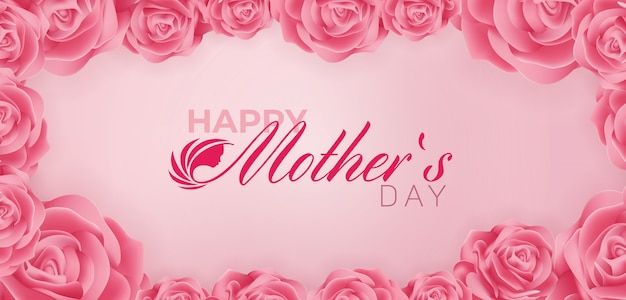 Mooie Happy Mothers Day Banner advertentie ontwerpsjabloon