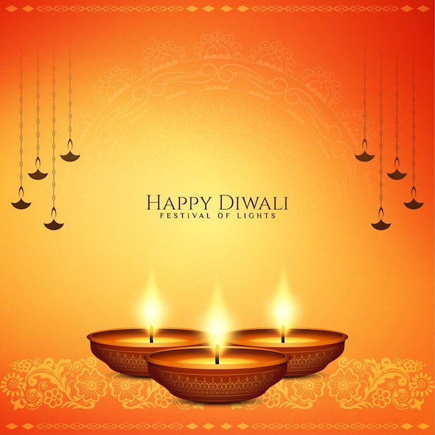 Mooie heldere happy diwali hindoe festival achtergrond ontwerp vector