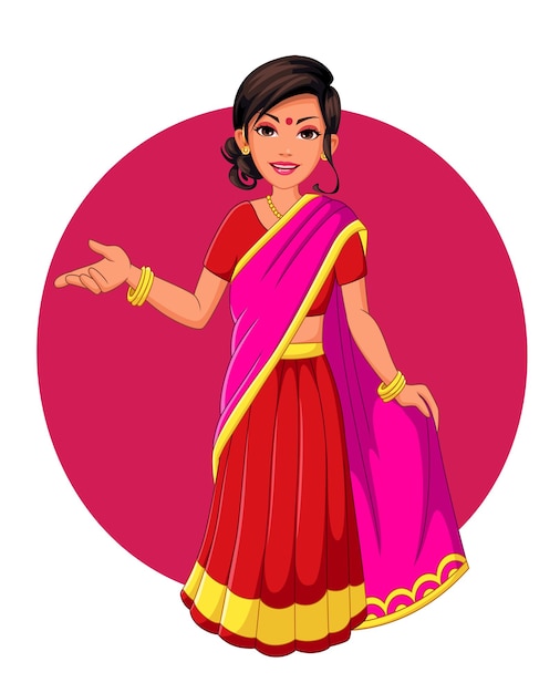 Vector mooie indiase vrouwen in sari's