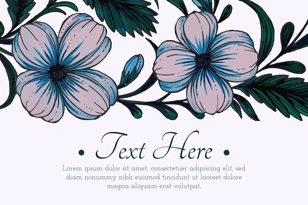Mooie kaart met compositie van bloemen Floral frame card