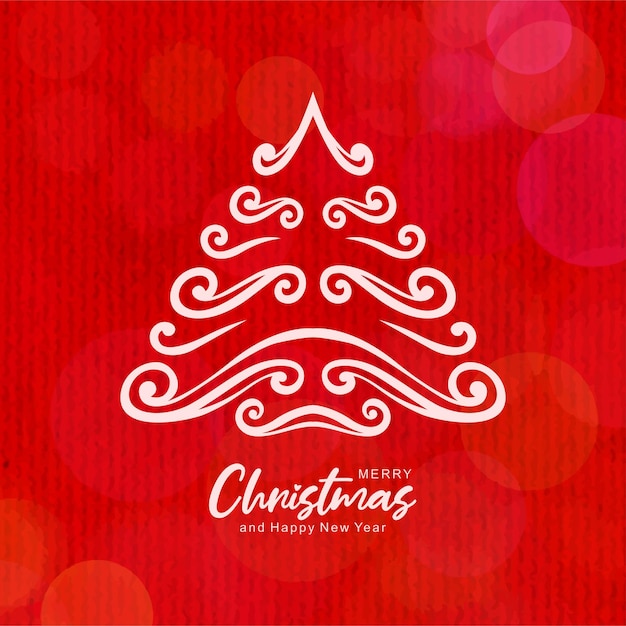 Mooie kerstboom kaart ontwerp achtergrond