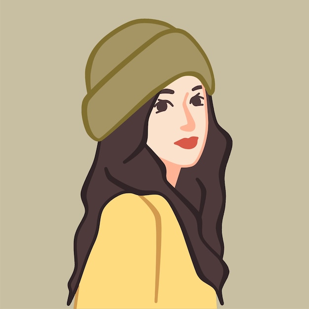 Mooie Koreaanse meisje Vector illustratie