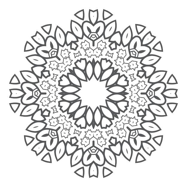 Mooie lijn kunst mandala vector