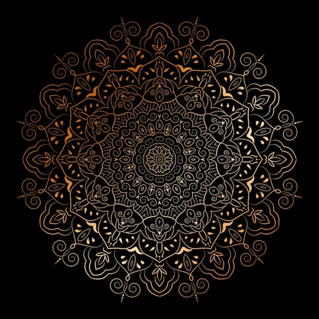 Mooie luxe mandala-ontwerp premium vector