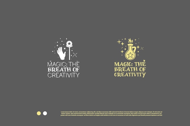 Mooie Magic Quote Logos kunstwerken klassieke stijl