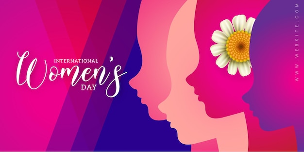 Mooie moederdag internationale vrouwendag banner achtergrond poster vrouwelijke thema gratis vector