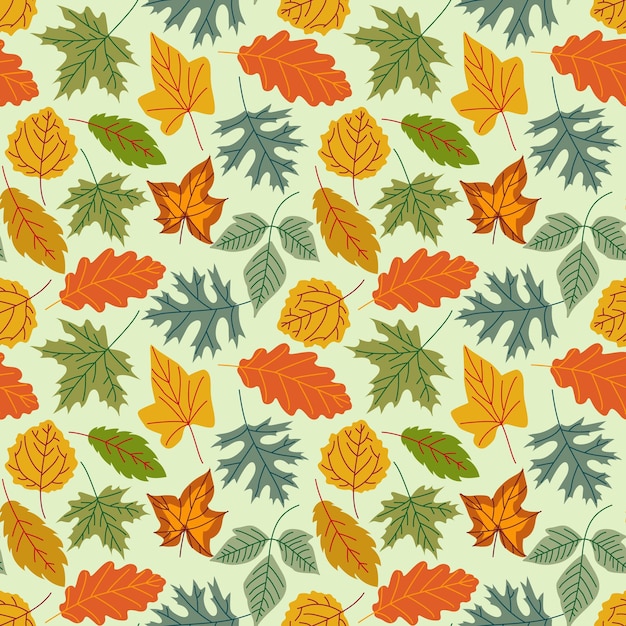 Mooie naadloze doodle patroon met vintage bladeren schets ontwerp achtergrond wenskaarten en uitnodigingen voor de bruiloft verjaardag moederdag en andere seizoensgebonden herfst